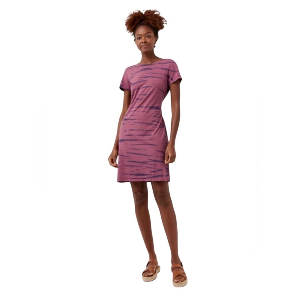 Pact Organic Cotton Tye Dye T- Shirt summer Dress Purple Size XXL